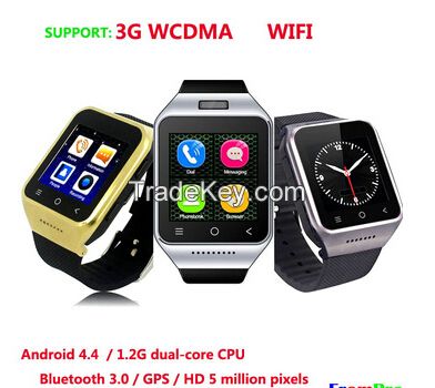 2015 Hot Sale 3G WCDMA Smart Watch Phone 1.5&#039;&#039; TFT Capacitive screen 240 x 240 pixels 5.0MP camera with android 4.4 OS Factory Supply