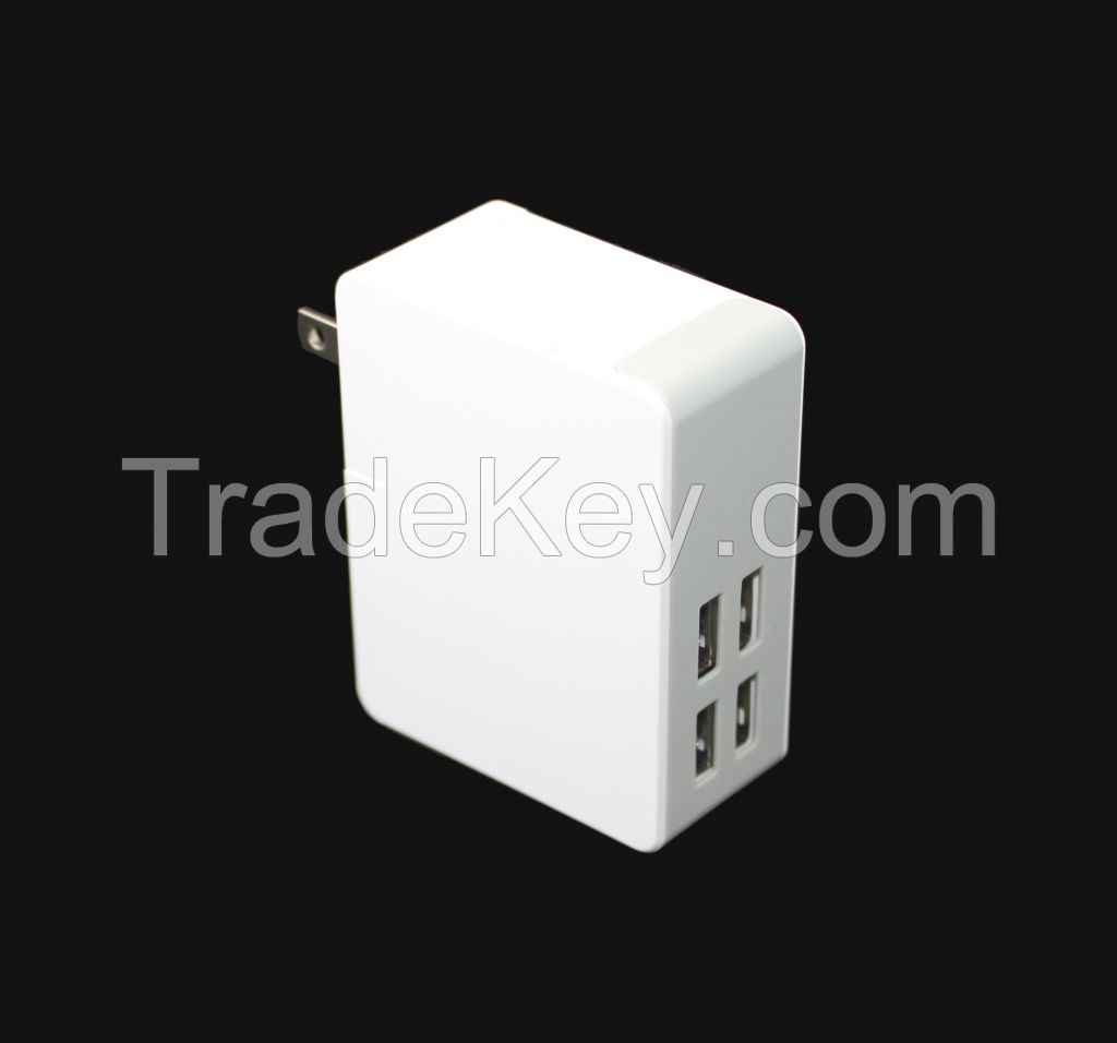 Portable 5V4.8A 4USB mobile travel charger