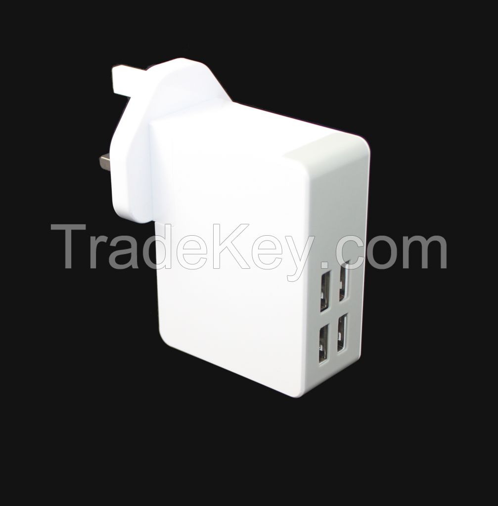 Portable 5V4.8A 4USB mobile travel charger