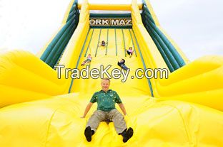 Inflatables, like slides, bouncers, combos, water games, sport games,