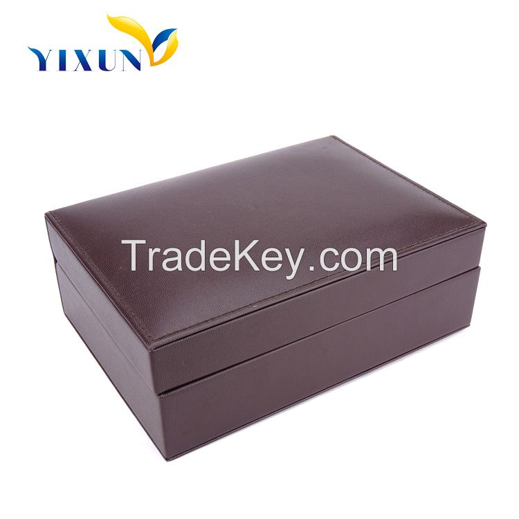 High quality new type customized leather cover wooden watch box