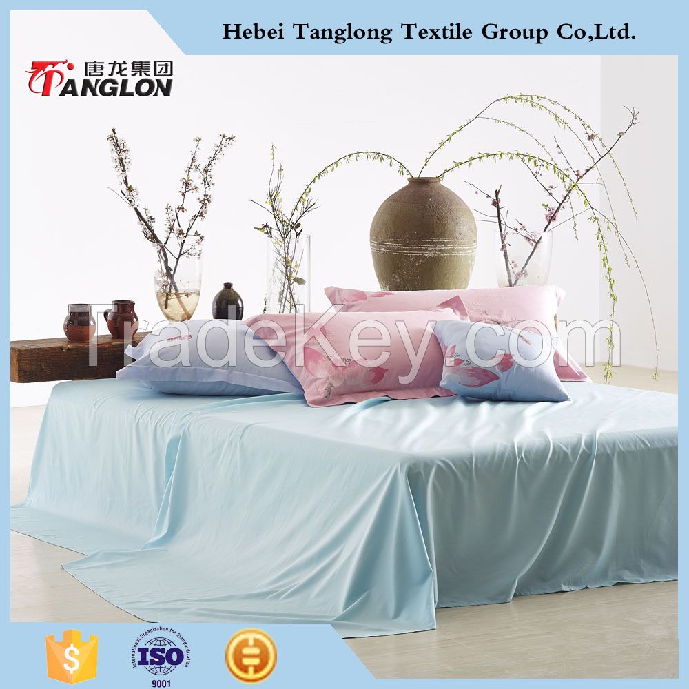 blossm designed Plain cotton embroidery 4pcs bedding set