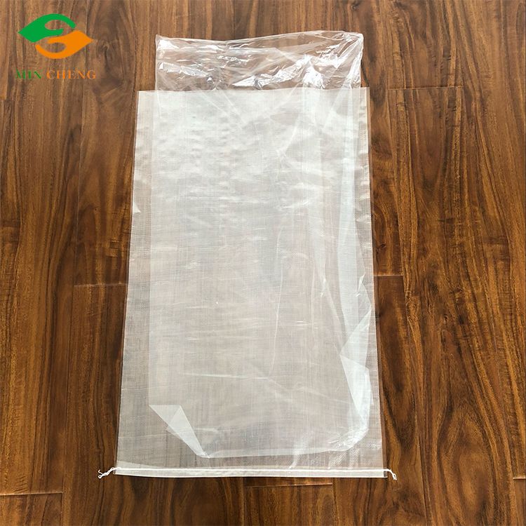 virgin clear transparent poly woven animal feed bag