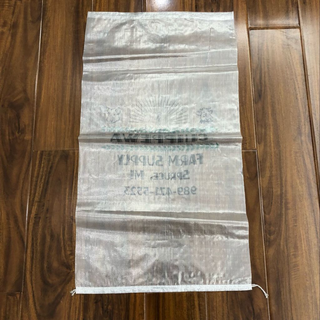 virgin clear transparent poly woven animal feed bag