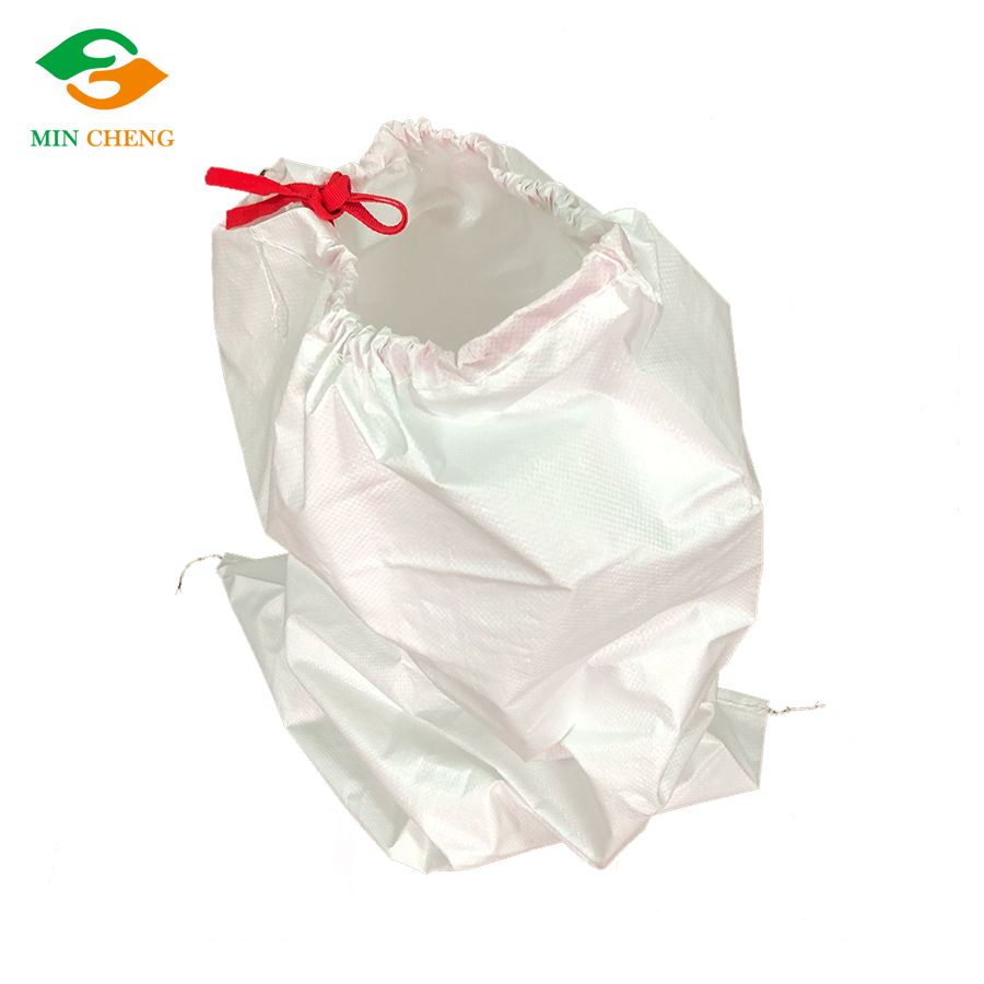 waterproof polypropylene woven bag with drawstring/fastener