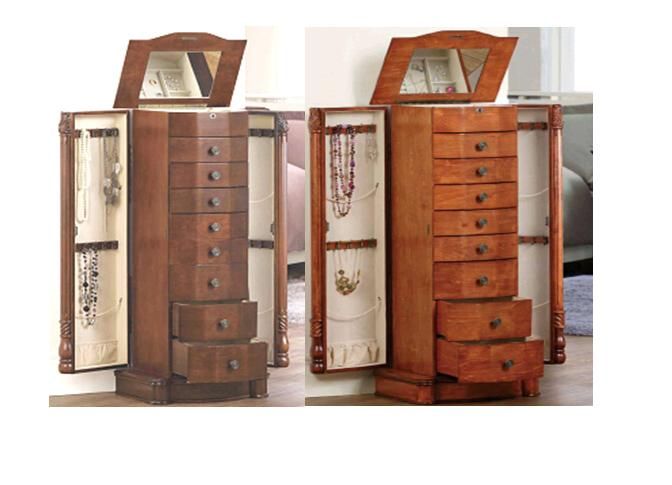 Walnut Jewelry Armoire