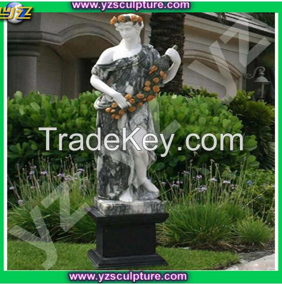 Life size marble lady statue for garden decoration