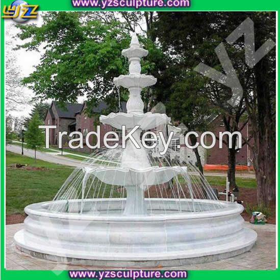 New design white marble outdoor water fountain