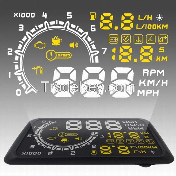 Fast Shipping Car HUD Head Up Display System OBD II Speed Monitor Head up HUD Display hud speed display