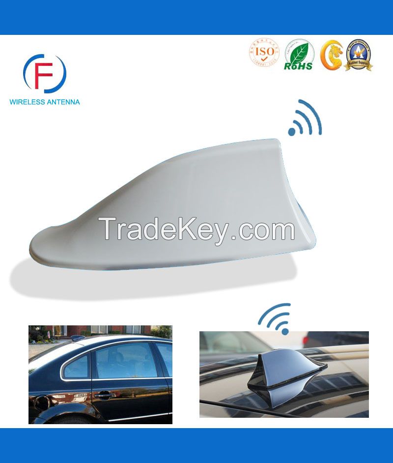 Amplified Rubber FM Radio Shark Fin Car Roof Mount Auto Antenna