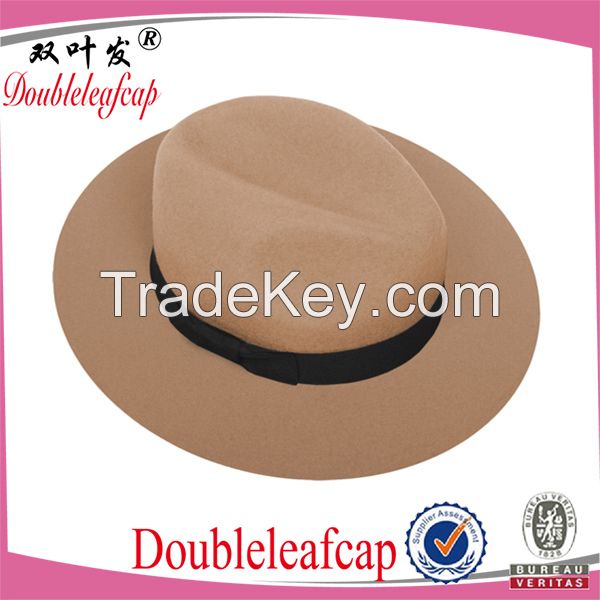 Wholesale Wide Brim Felt Hat/100% Wool Felt Hat Fashion Custom Wool Fe