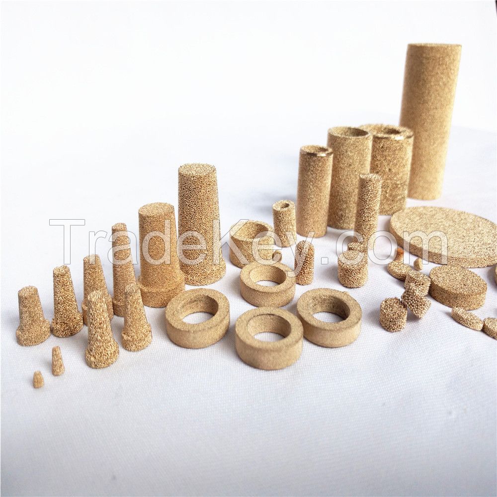 Bronze/copper/brass/stainless steel metal powder sintered filter silencer