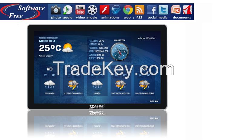 Digital signage advertising Display with video ad Player, commercial LCD display