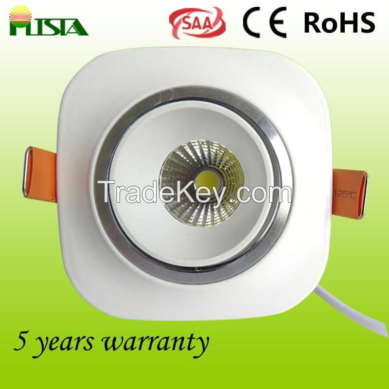 COB Dimmable LED Down Lights  with SAA Certification