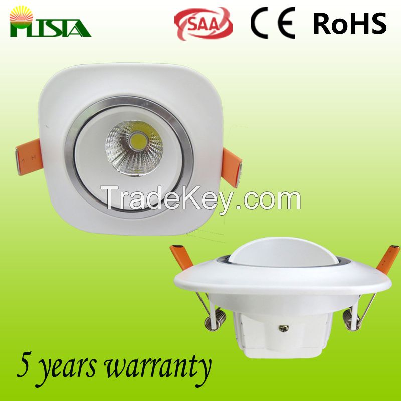 COB Dimmable LED Down Lights  with SAA Certification