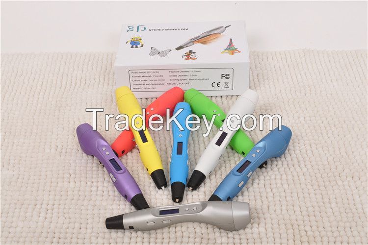 3D Printing Pen With LCD Screen, Support PLA/ABS Filaments