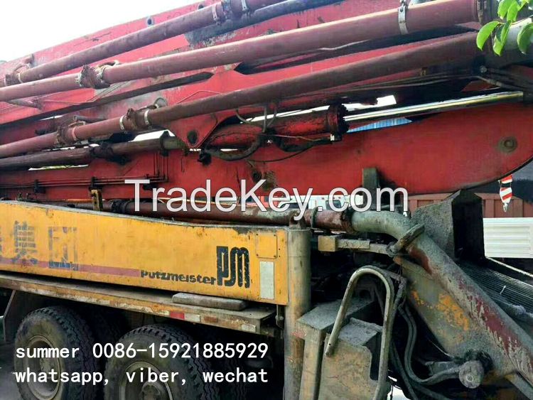 used 37-46m putzmeister concrete pump truck price