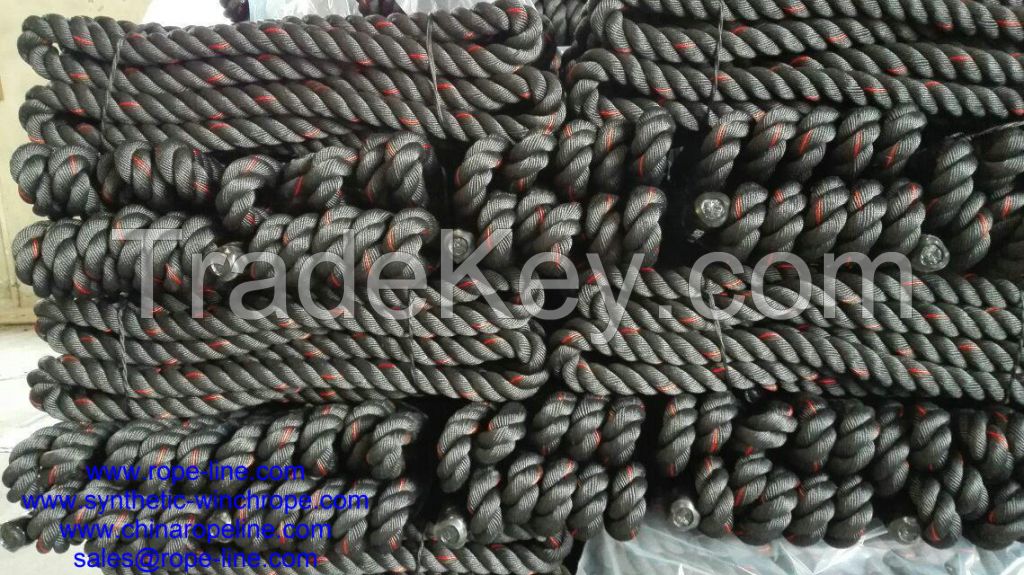 black pull gym rope