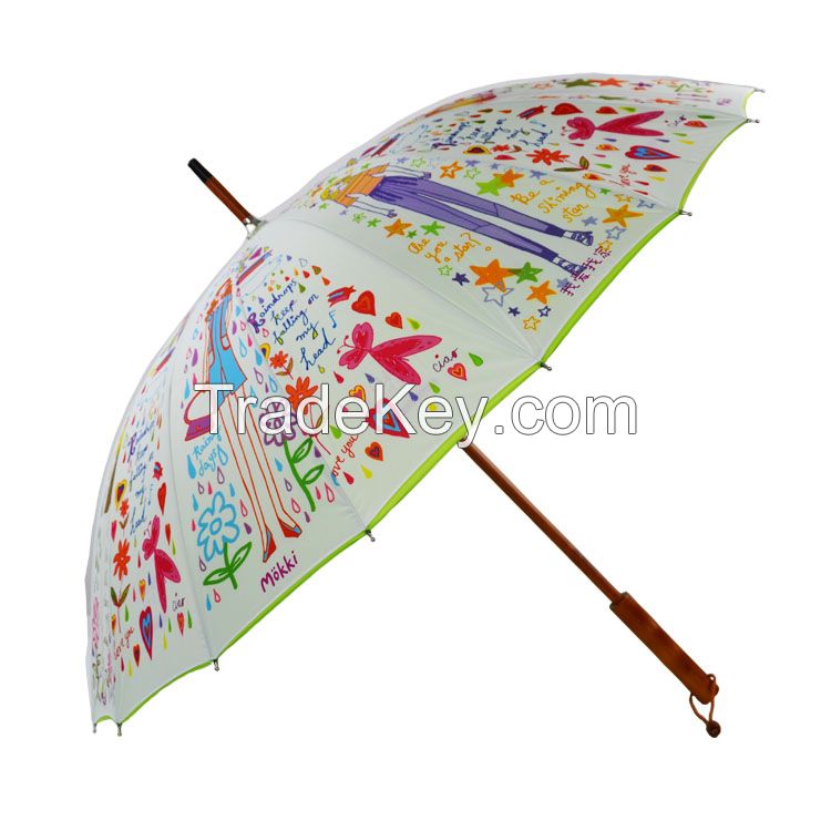 21 inch  wood straight umbrella