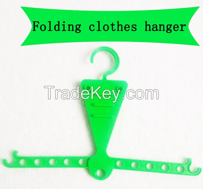 Magic Folding Metal Dipped Coat Plastic Hanger