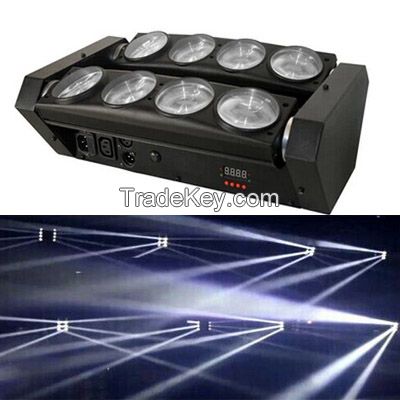 8pcs 10w rgbw led spider beam moving head light 