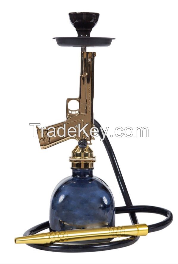 Hand gun zinc high quality fashionable pistal / hand gun hookah wholesale 2015