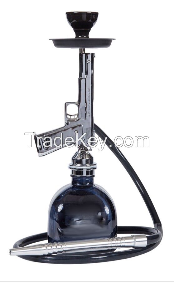 Hand gun zinc high quality fashionable pistal / hand gun hookah wholesale 2015