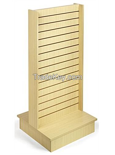 54" Slatwall Kiosk, 2-Sided - Maple