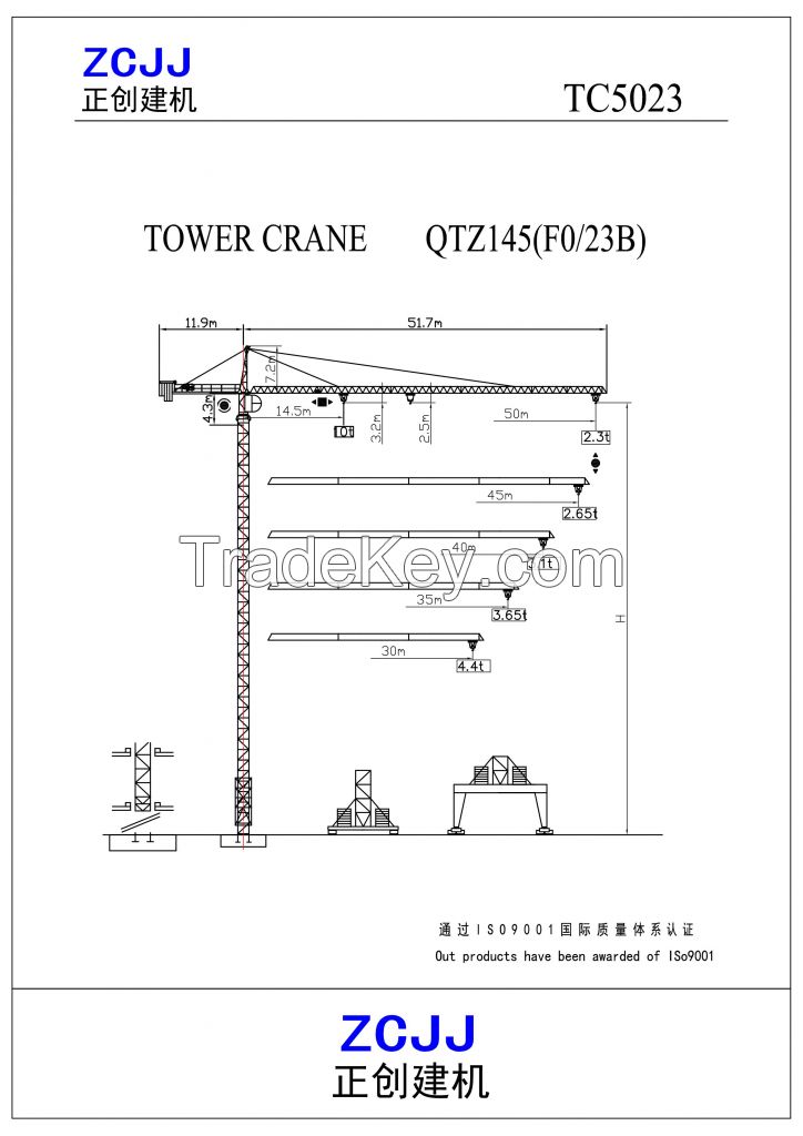 max.load 10 tons/tip load 2.3 tons/ Building/Construction/Self-raising