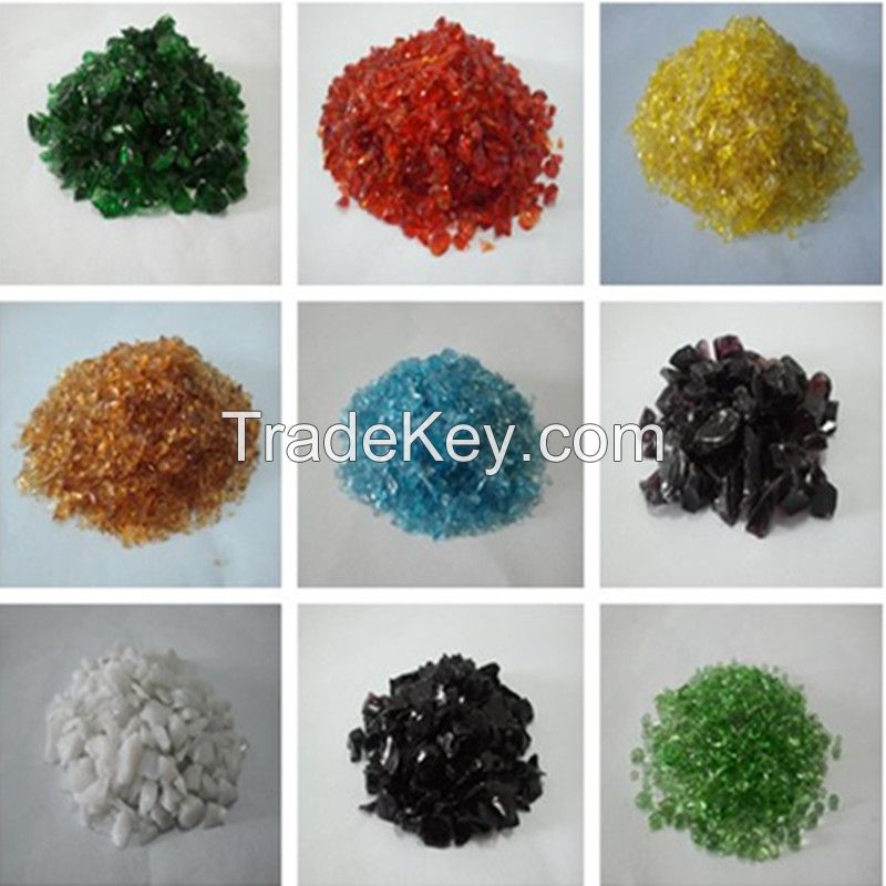 Colored Crushed/Broken glass,glass sand/rock/granule for quartz stone 