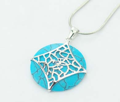 925 silver pendant with turquoise