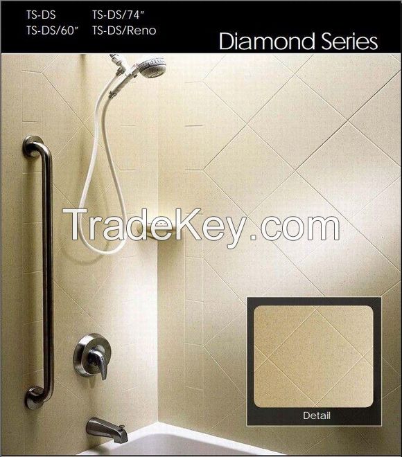 china shower wall panel &amp; shower tray--diamond series