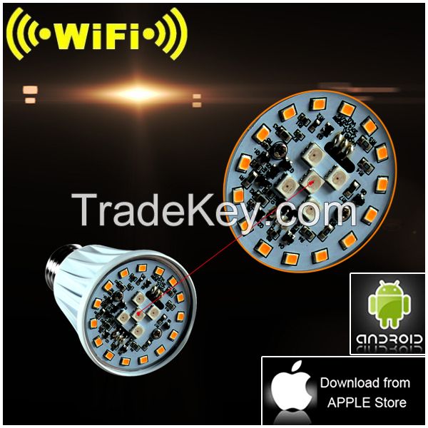 wireless touch dimmer,smart RGBW led lighting bulbs with wifi led dimmer