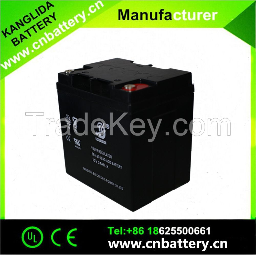 12v24ah lead acid battery for elevator emergency system