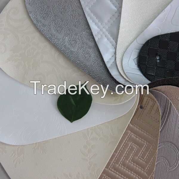 PVC leather material for wallpaper and home decoration, furniture usage