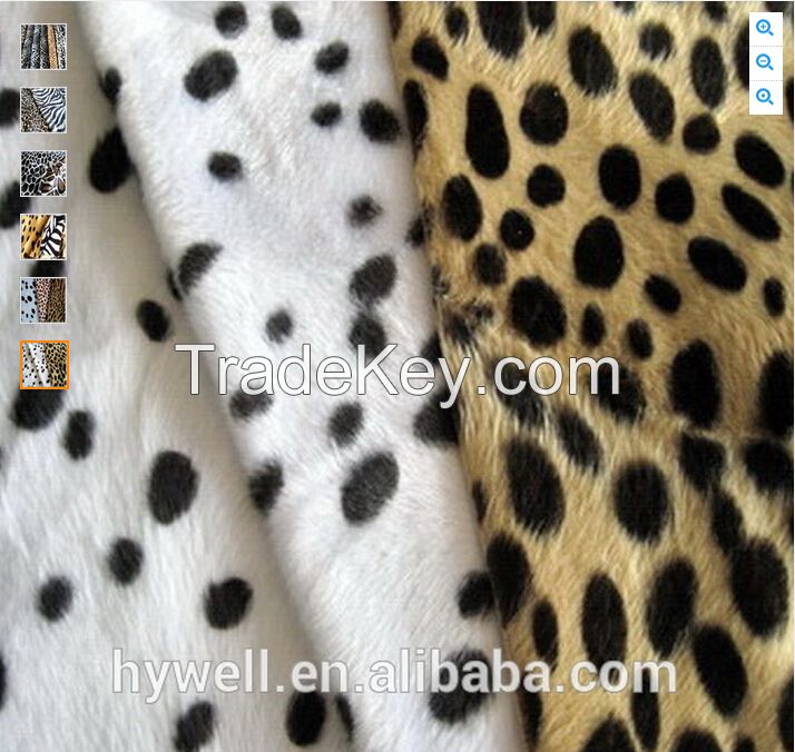 100% Polyester Animal Printing Velboa, Polyester Velvet