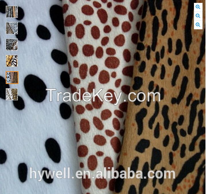 100% Polyester Animal Printing Velboa, Polyester Velvet