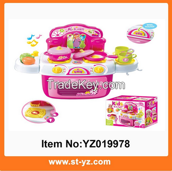 2015 High quality toys kitchen cooking toys with music and light