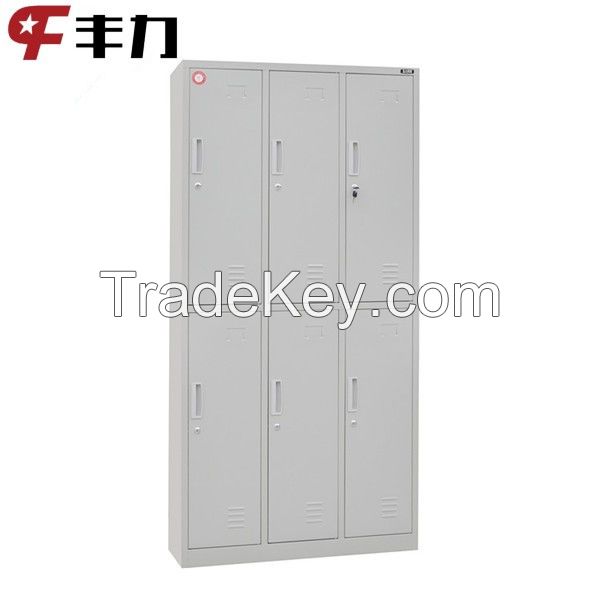 Bedroom Furniture Metal 6 Doors Wardrobe Almirah