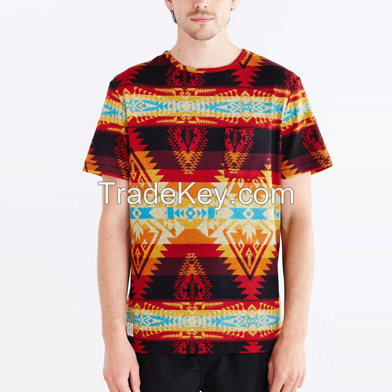 Custom Hot Sale High Quality Fashion sublimation print Men's t-shirt