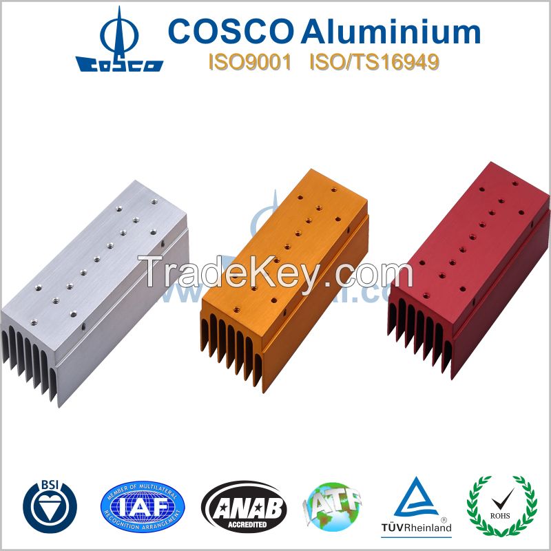 Extruded Aluminium Heat Sink with ISO:9001&amp;amp;TS16949 Certified