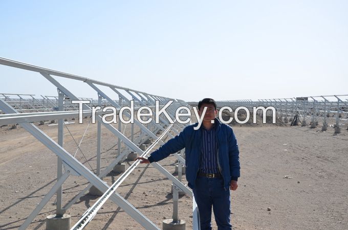 large ground foundation solar bracket system