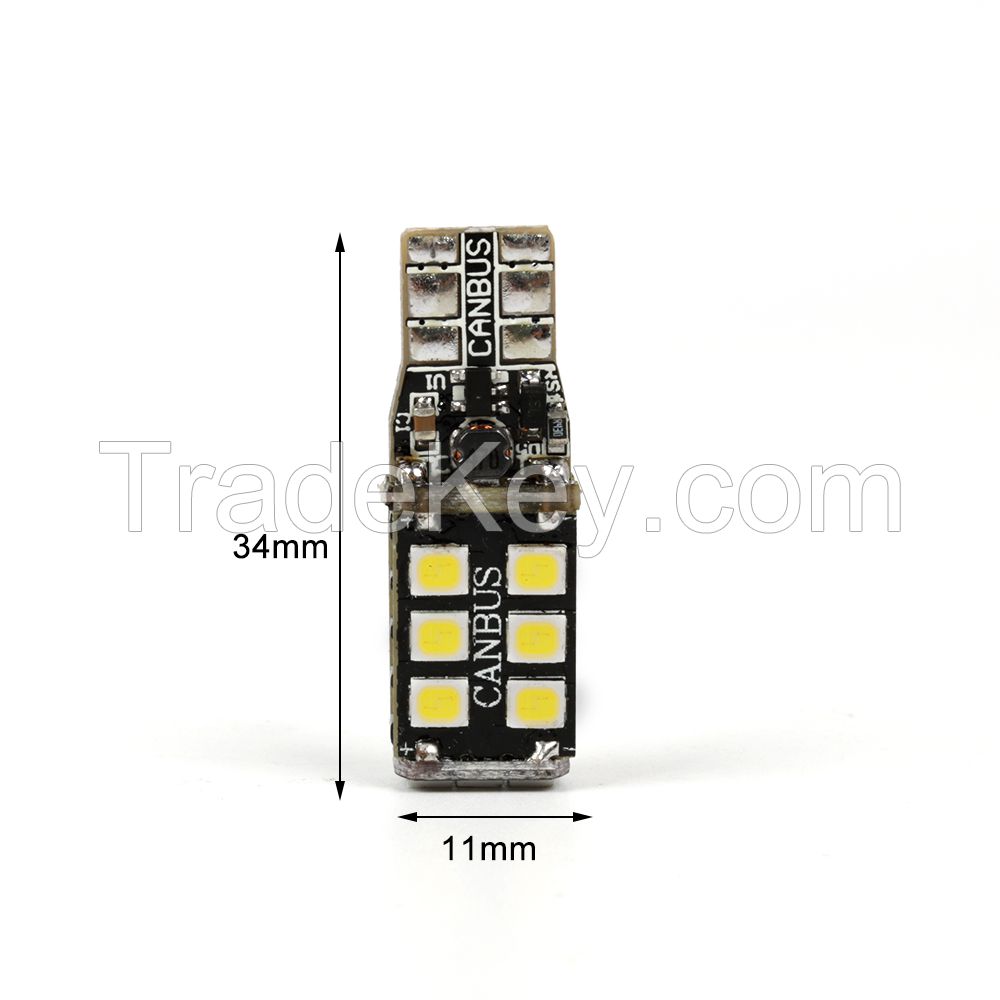 CE Certification and led light Type T10 W5W 15 LED 12v led auto bulbs