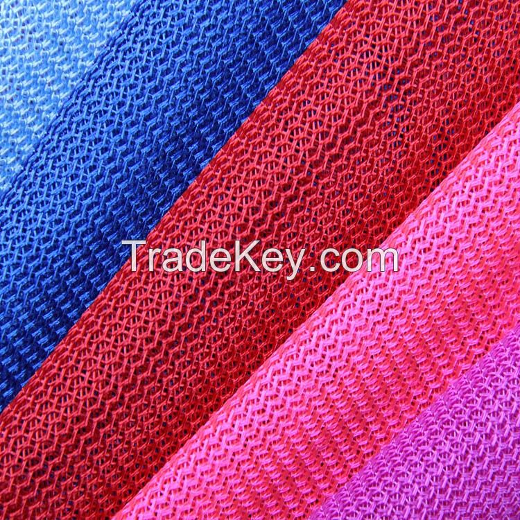 Fluorescence 100% Polyester Mesh Fabric Soft For Backpack Pocket And Lining