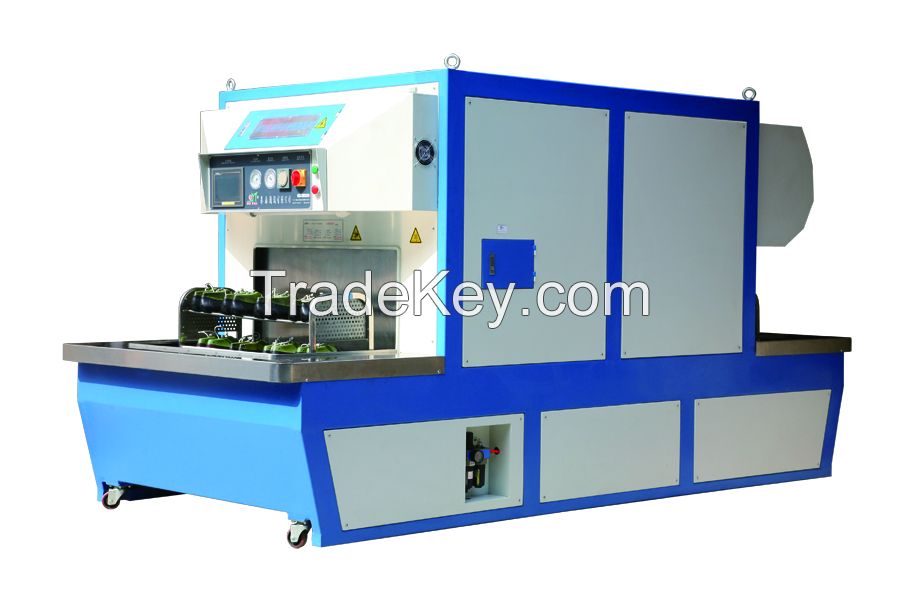 Vacuum Vulcanizing Shaping Forming Shoe Machine with wrinkle removing steam softening system