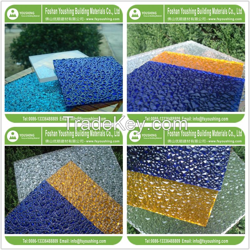 Selling Polycarbonate Sheet PC Sheet Embossed Sheet with 10 Years Warranty Good quality Low price