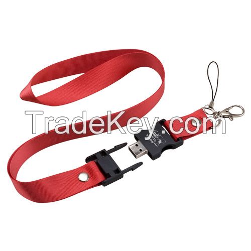  High quality sublimation printing usb flash drive lanyard imprint your logo 