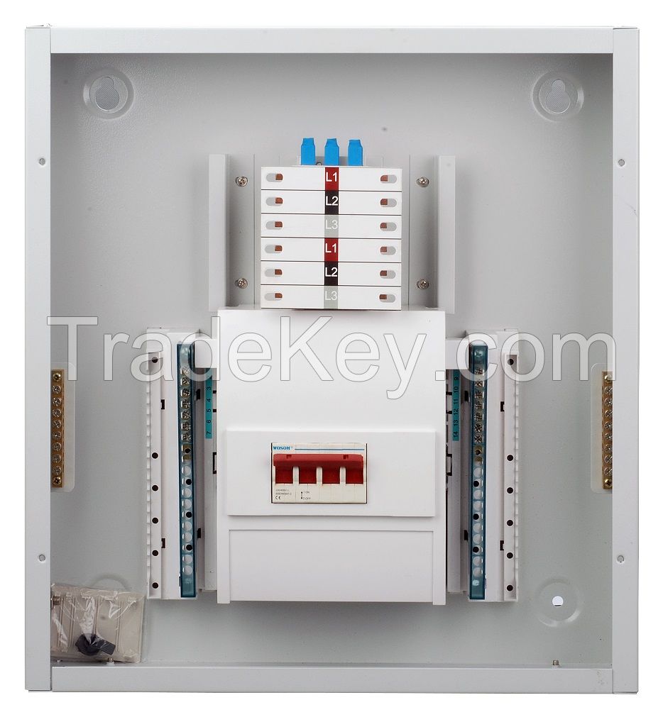 Three Phase Metal Distribution Board with 250A/125A Isolator