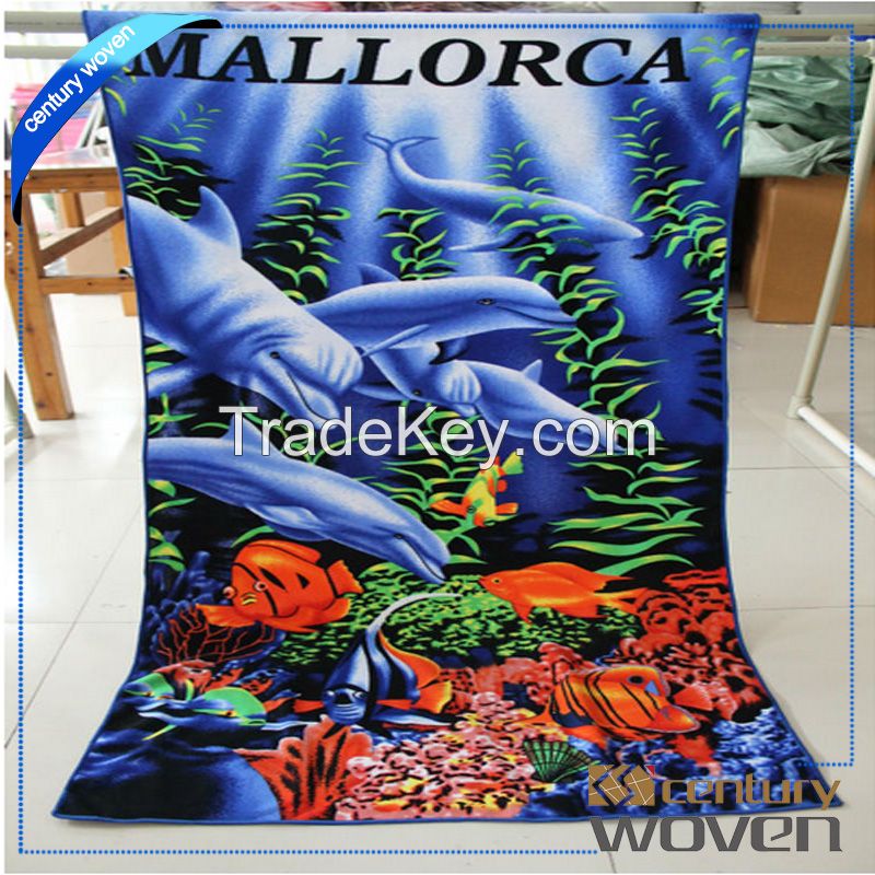 Fashion design customized printed beach towels 