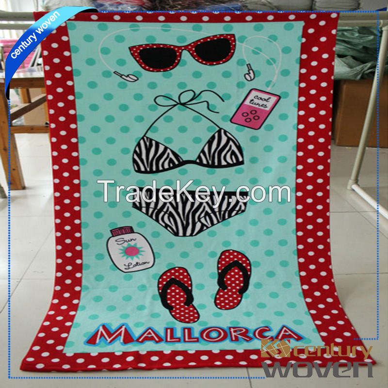 Fashion design customized printed beach towels 